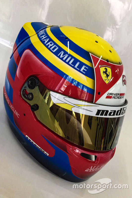 Casco di Charles Leclerc, PREMA Powerteam