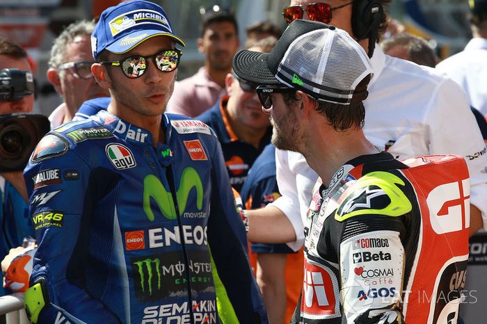 Segundo puesto Valentino Rossi, Yamaha Factory Racing, Cal Crutchlow, Team LCR Honda