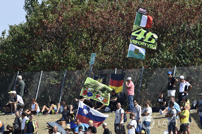 Fans en las gradas de Misano