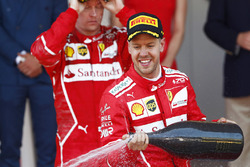 Podium: Sebastian Vettel, Ferrari; Kimi Räikkönen, Ferrari