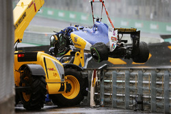 The Sauber C35 of Marcus Ericsson, Sauber F1 Team, who crashed out of the race