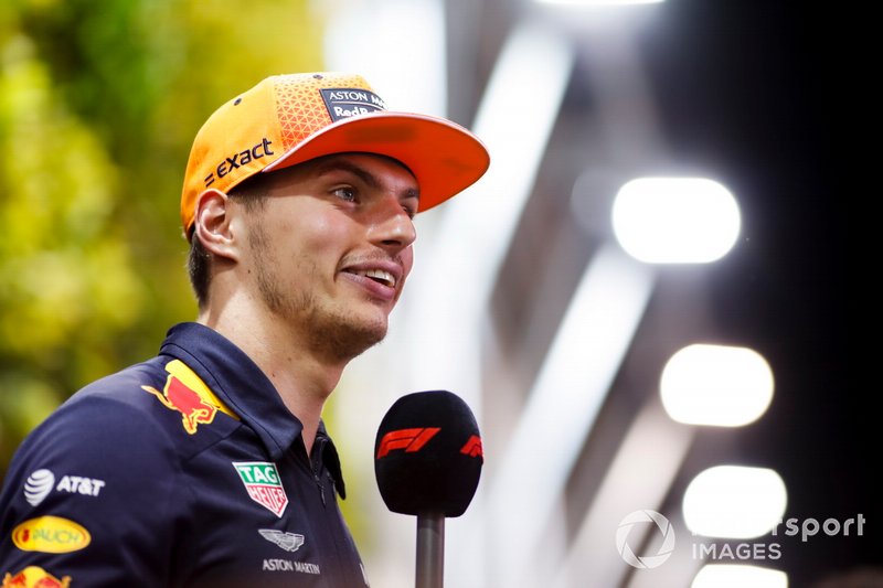 Max Verstappen, Red Bull Racing speaks to the media