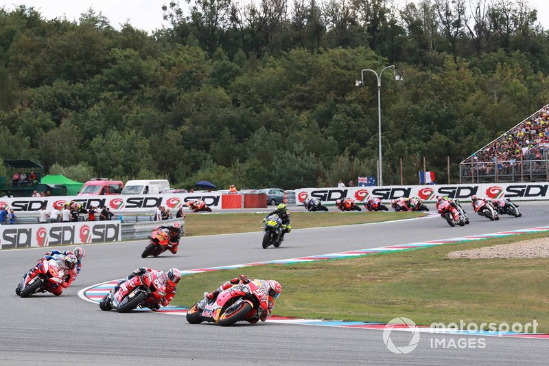 Marc Marquez, Repsol Honda Team leads at the start of the race