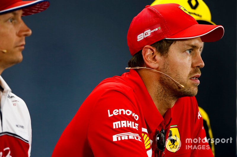 Sebastian Vettel, Ferrari in the Press Conference