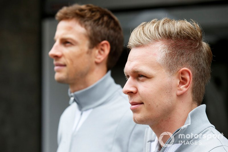 Kevin Magnussen, McLaren, and Jenson Button, McLare