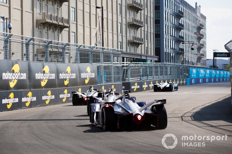 Alexander Sims, BMW I Andretti Motorsports, BMW iFE.18, Sébastien Buemi, Nissan e.Dams, Nissan IMO1, Robin Frijns, Envision Virgin Racing, Audi e-tron FE05, Sam Bird, Envision Virgin Racing, Audi e-tron FE05