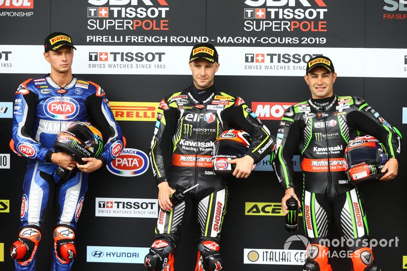 Michael van der Mark, Pata Yamaha, Jonathan Rea, Kawasaki Racing Team, Leon Haslam, Kawasaki Racing Team
