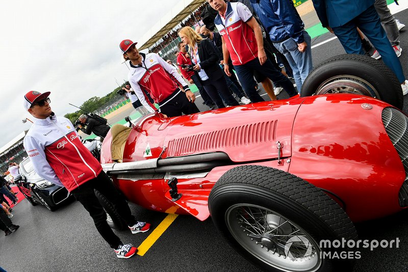 Kimi Raikkonen, Alfa Romeo Racing, tries an Alfa Romeo 159
