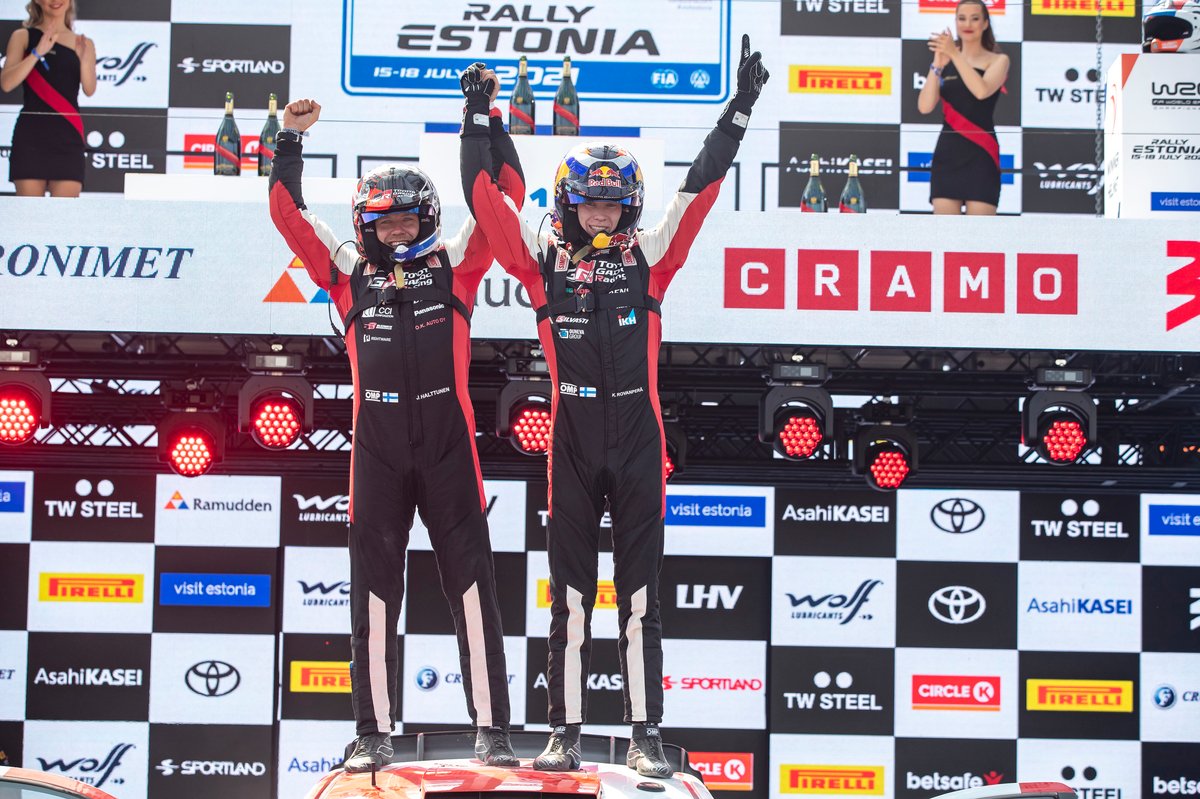 Ganador Kalle Rovanperä, Jonne Halttunen, Toyota Gazoo Racing WRT Toyota Yaris WRC