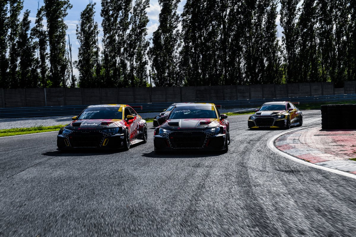 Gilles Magnus, Nathanaël Berthon, Frédéric Vervisch, Tom Coronel, Comtoyou Team Audi Sport, Audi RS 3 LMS TCR