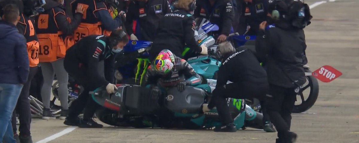Franco Morbidelli, la caída en el cambio de moto de Le Mans 2021