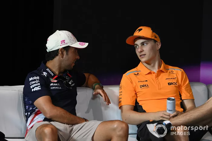 Sergio Perez, Red Bull Racing, Oscar Piastri, McLaren F1 Team 