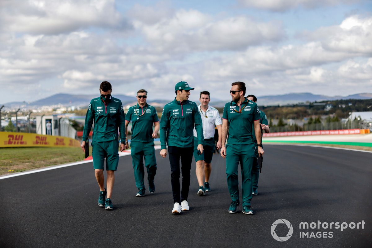 Lance Stroll, Aston Martin walks the track