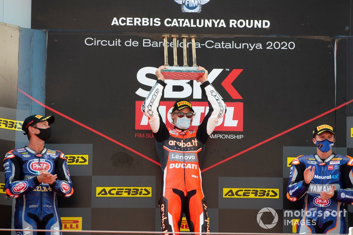Michael van Der Mark, Pata Yamaha, Chaz Davies, ARUBA.IT Racing Ducati, Garrett Gerloff, GRT Yamaha