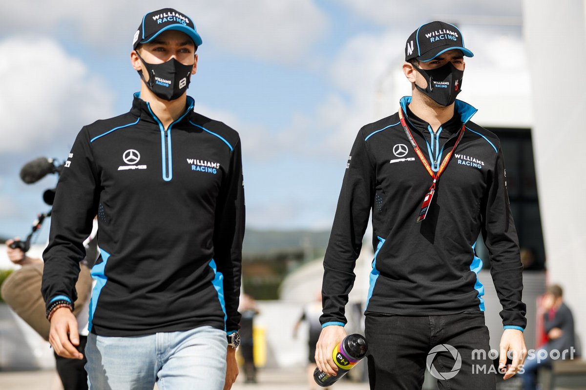 Nicholas Latifi, Williams Racing y George Russell, Williams Racing