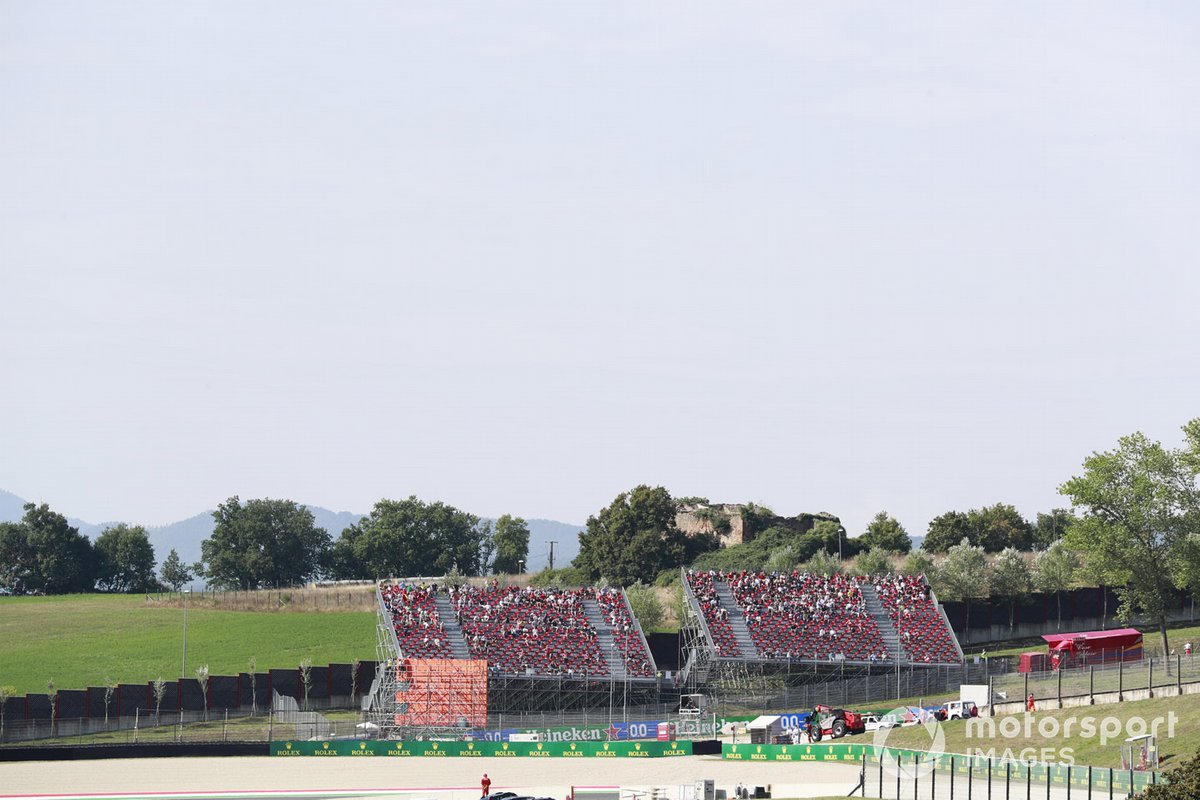Fans in a grandstand