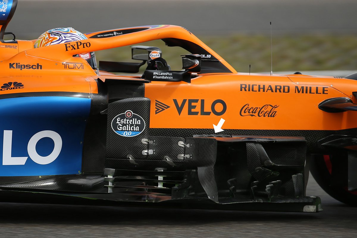 McLaren MCL35: Windabweiser