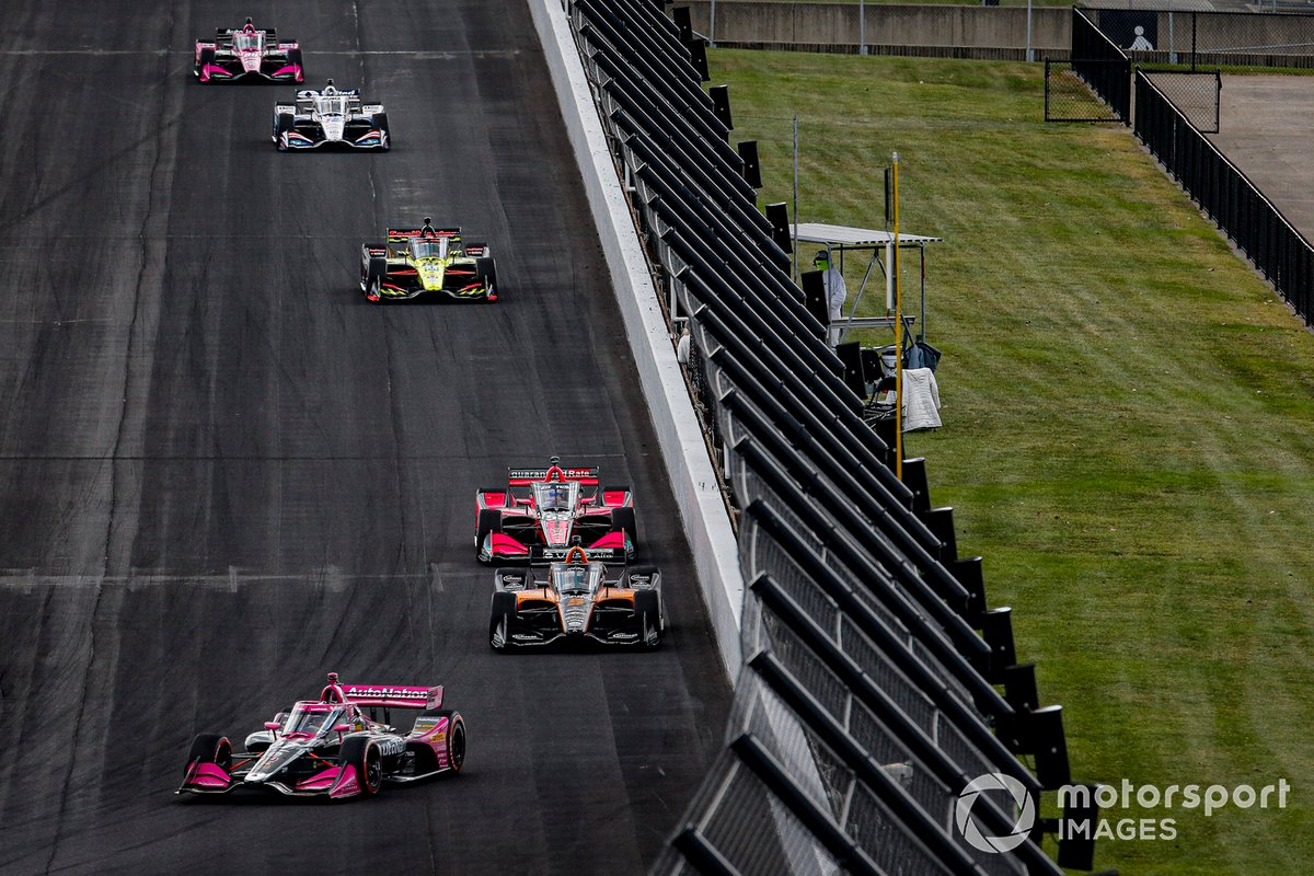 Alexander Rossi, Andretti Autosport Honda, Patricio O'Ward, Arrow McLaren SP Chevrolet, Alex Palou, Dale Coyne Racing with Team Goh Honda