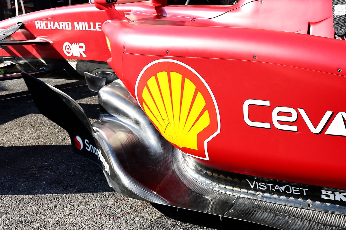 Charles Leclerc, Ferrari F1-75, side detail