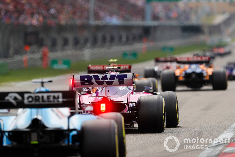 Lance Stroll, Racing Point RP19, takes his grid position