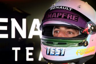 Casque de Daniel Ricciardo, Renault F1 Team, pour les essais hivernaux