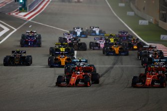 Sebastian Vettel, Ferrari SF90, Charles Leclerc, Ferrari SF90, Lewis Hamilton, Mercedes AMG F1 W10, Valtteri Bottas, Mercedes AMG W10, Max Verstappen, Red Bull Racing RB15, Kevin Magnussen, Haas F1 Team VF-19