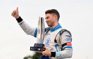 Edoardo Mortara, Venturi Formula E celebrates 2nd position on the podium