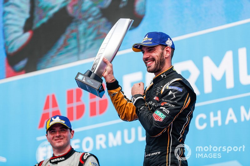 Jean-Eric Vergne, DS TECHEETAH, 1st position, celebrates on the podium