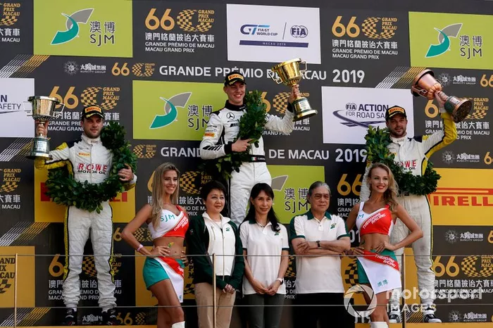 Podio: ganador de la carrera  #999 Mercedes-AMG Team GruppeM Racing Mercedes AMG GT3: Raffaele Marciello, segundo #99 ROWE Racing Porsche 911 GT3 R: Laurens Vanthoor, tercero #98 ROWE Racing Porsche 911 GT3 R: Earl Bamber