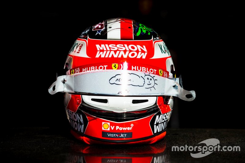 Il casco di Charles Leclerc, Ferrari