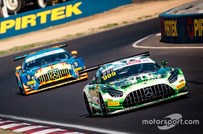 #999 Mercedes-AMG Team GruppeM Racing Mercedes AMG GT3: Felipe Fraga, Maximilian Buhk, Raffaele Marciello, #75 SunEnergy1 Racing Mercedes AMG GT3: Kenny Habul, Dominik Baumann, Martin Konrad, David Reynolds