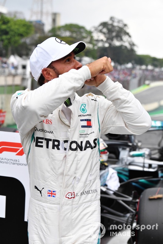 Lewis Hamilton, Mercedes AMG F1 celebrates in Parc Ferme