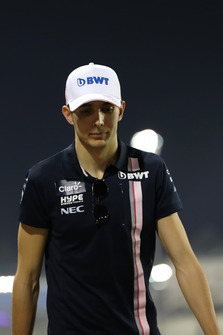 Esteban Ocon, Racing Point Force India, loopt een rondje over het circuit