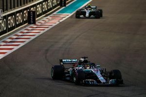 Lewis Hamilton, Mercedes AMG F1 W09 EQ Power+, leads Valtteri Bottas, Mercedes AMG F1 W09 EQ Power+