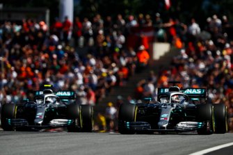 Lewis Hamilton, Mercedes AMG F1 W10 and Valtteri Bottas, Mercedes AMG W10
