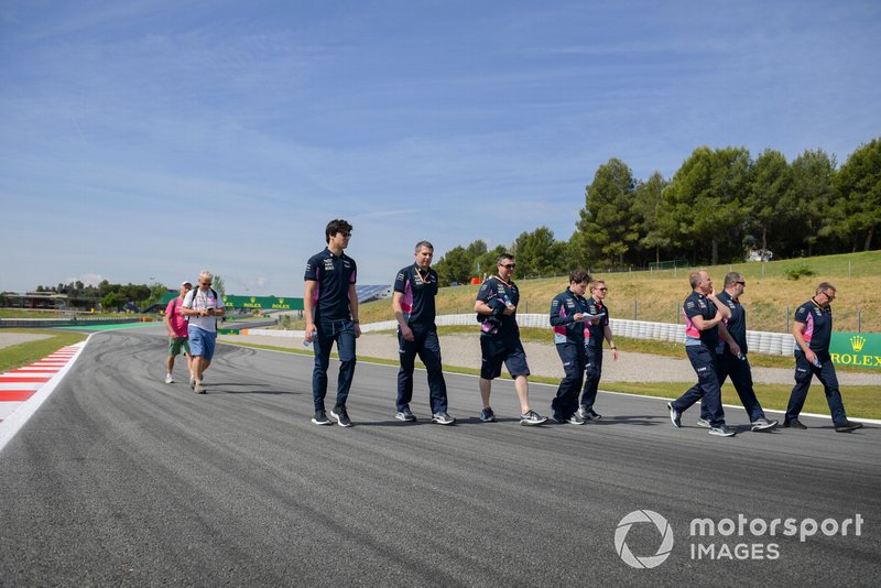 Lance Stroll, Racing Point cammina sulla pista