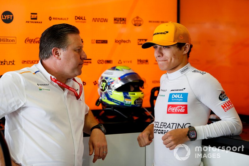 Zak Brown, Executive Director, McLaren, Lando Norris, McLaren