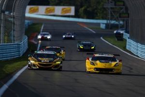 #57 Heinricher Racing w/Meyer Shank Racing Acura NSX GT3, GTD: Katherine Legge, Christina Nielsen, Bia Figueiredo, #3 Corvette Racing Corvette C7.R, GTLM: Jan Magnussen, Antonio Garcia