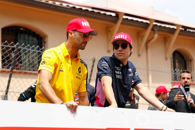 Daniel Ricciardo, Renault F1 Team, ve Lance Stroll, Racing Point