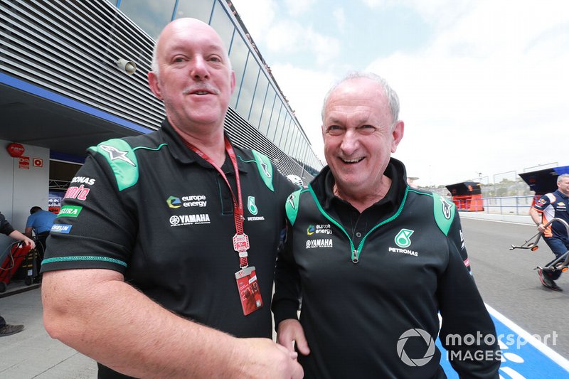 Petronas Yamaha SRT team members celebrate