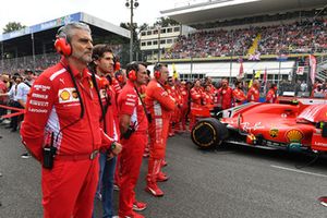 Maurizio Arrivabene, Ferrari Team Principal y Antonio Giovinazzi, Ferrari 