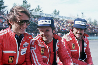Luca di Montezemolo, Clay Regazzoni, Niki Lauda, Ferrari
