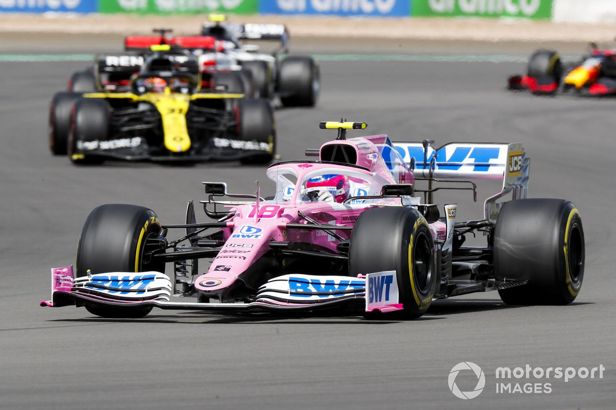 Lance Stroll, Racing Point RP20, Esteban Ocon, Renault F1 Team R.S.20