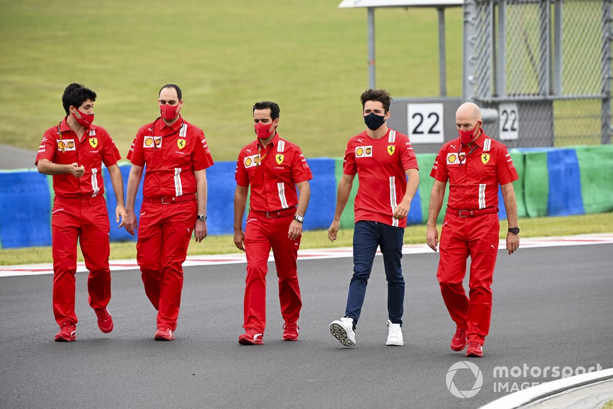 Charles Leclerc, Ferrari walks the track 