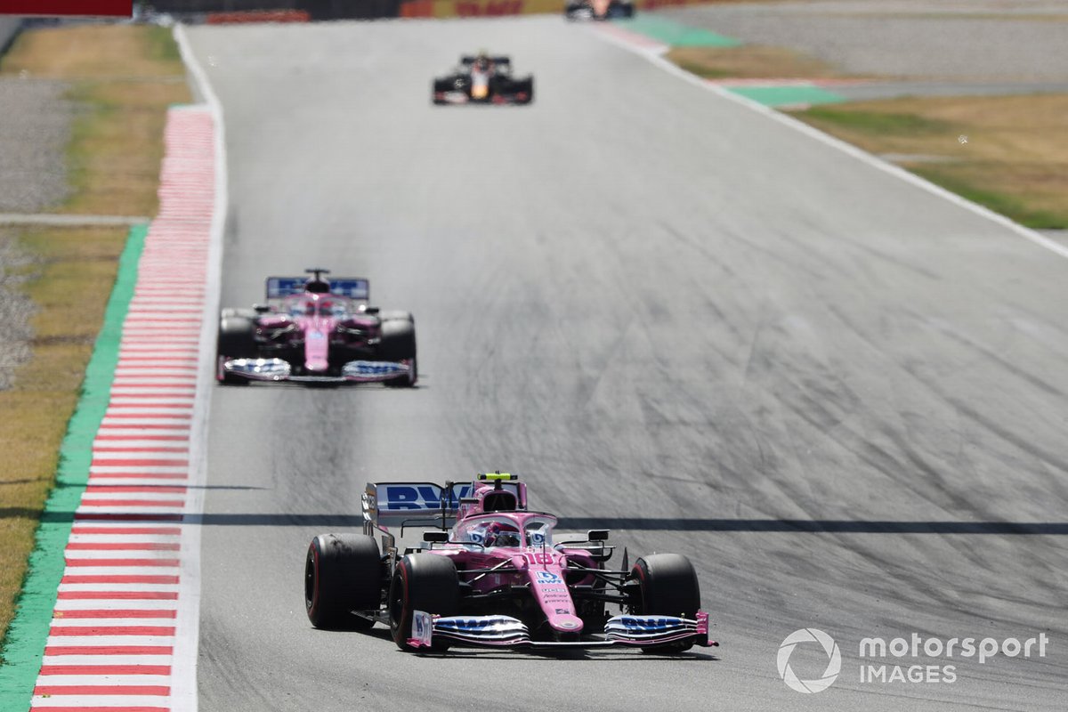 Lance Stroll, Racing Point RP20, Sergio Pérez, Racing Point RP20