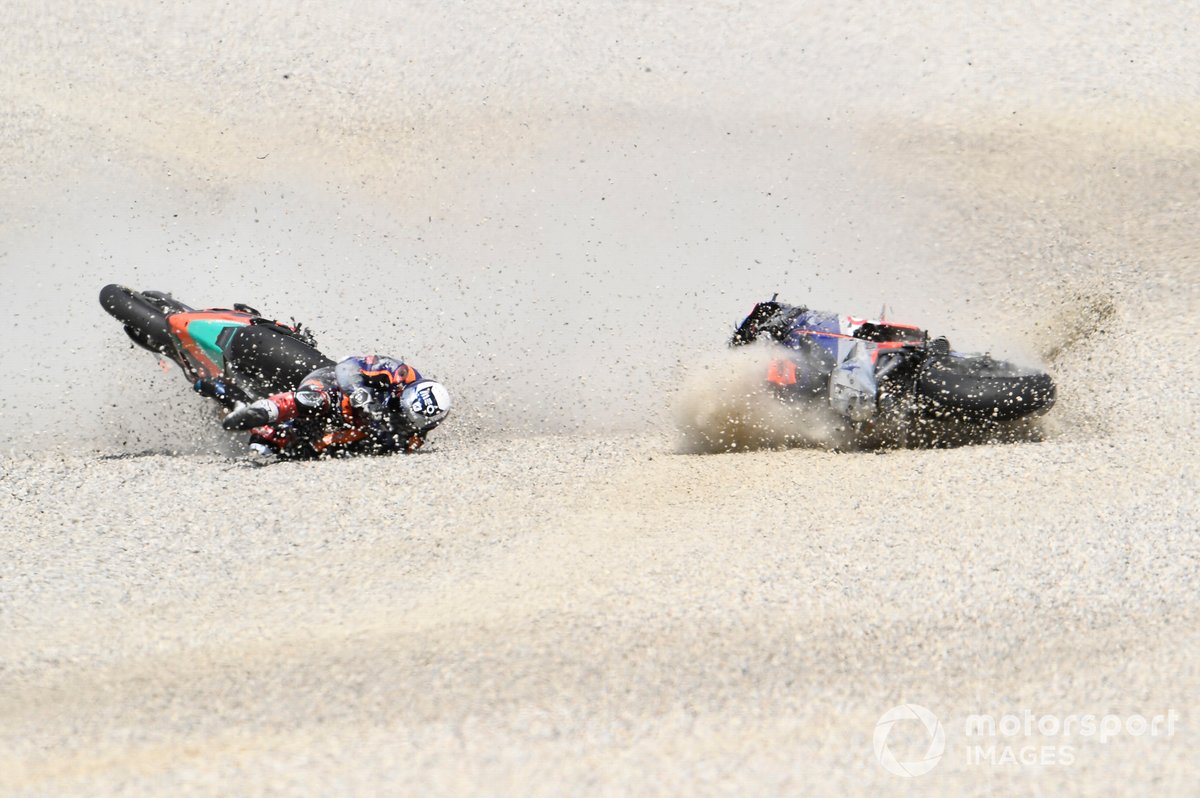 Accidente de Miguel Oliveira, Red Bull KTM Tech 3, Pol Espargaró, Red Bull KTM Factory Racing