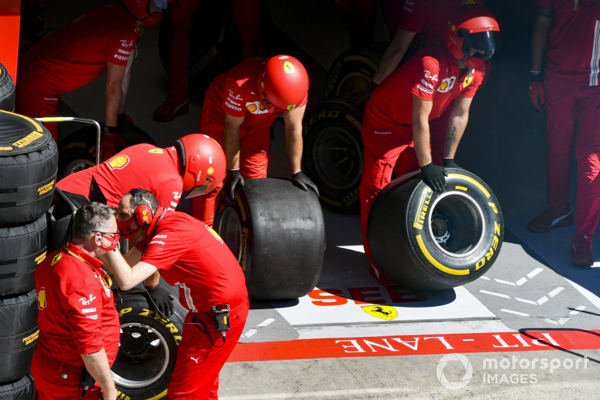 Ferrari practica los pitstops