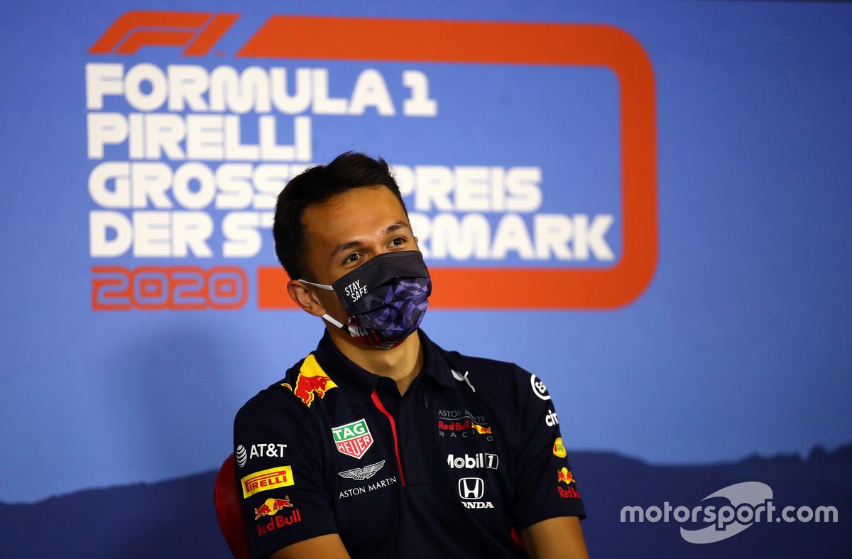 Alex Albon, Red Bull Racing in the press conference