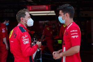 Sebastian Vettel, Ferrari and Charles Leclerc, Ferrari