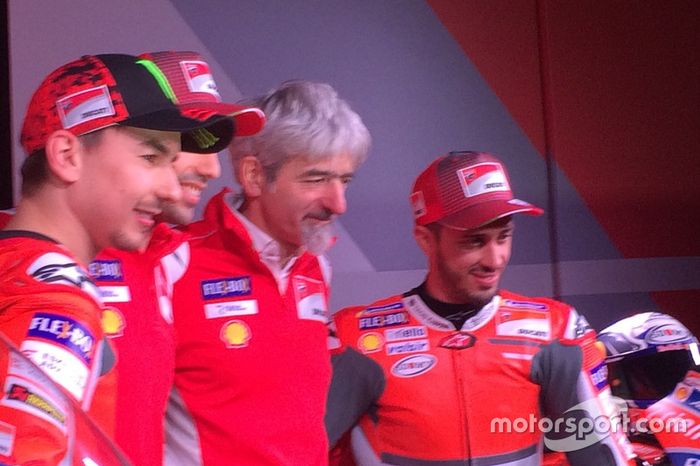 Jorge Lorenzo, Ducati Team, Michele Pirro, probador de Ducati, Gigi dall'Igna y Andrea Dovizioso, Du